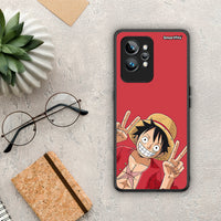 Thumbnail for Θήκη Realme GT2 Pro Pirate Luffy από τη Smartfits με σχέδιο στο πίσω μέρος και μαύρο περίβλημα | Realme GT2 Pro Pirate Luffy Case with Colorful Back and Black Bezels