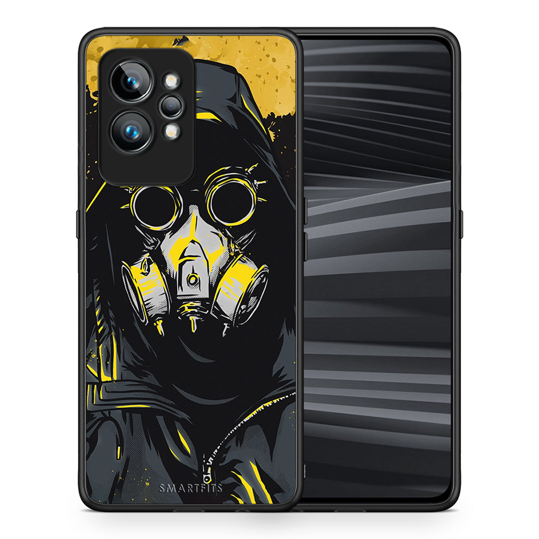 Θήκη Realme GT2 Pro PopArt Mask από τη Smartfits με σχέδιο στο πίσω μέρος και μαύρο περίβλημα | Realme GT2 Pro PopArt Mask Case with Colorful Back and Black Bezels