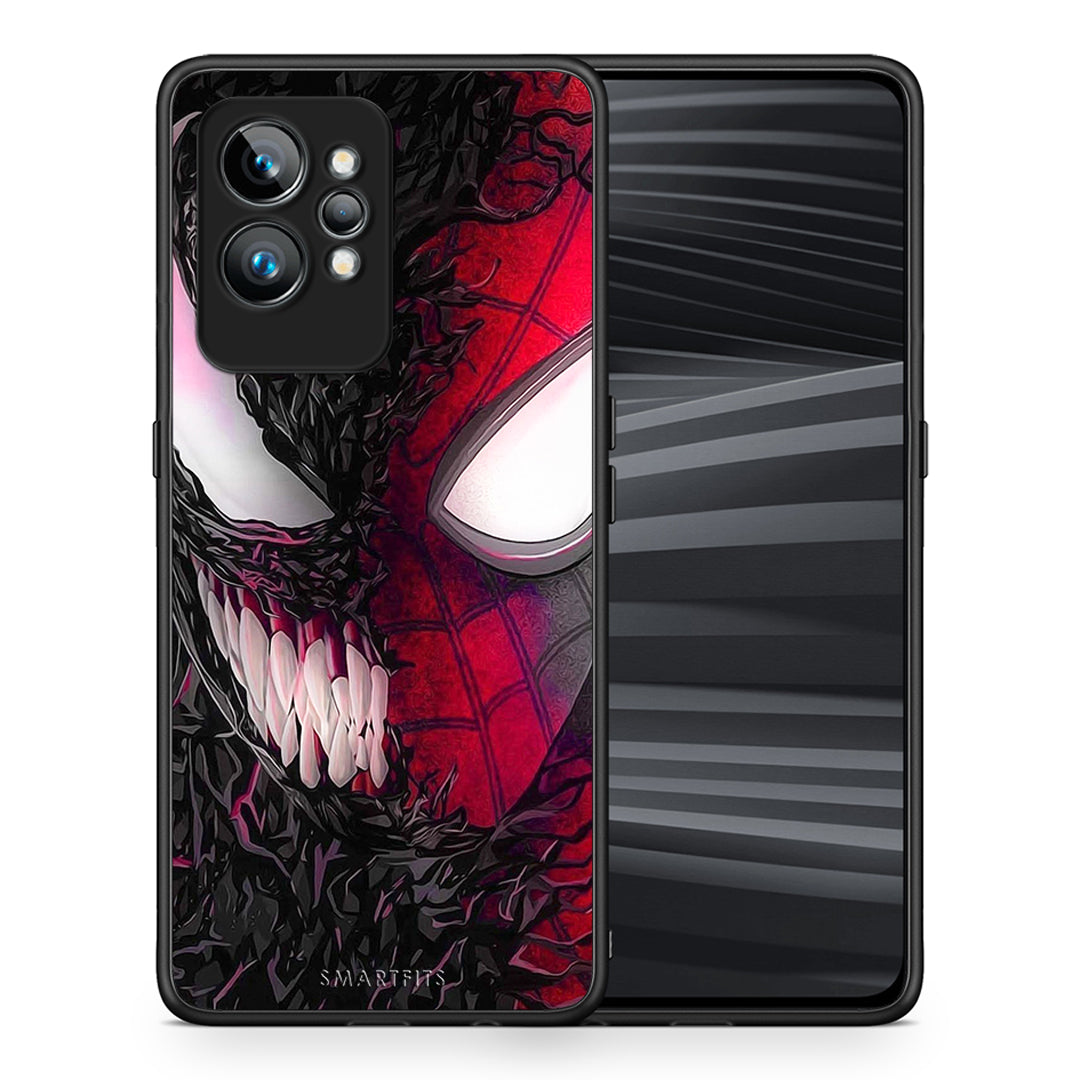 Θήκη Realme GT2 Pro PopArt SpiderVenom από τη Smartfits με σχέδιο στο πίσω μέρος και μαύρο περίβλημα | Realme GT2 Pro PopArt SpiderVenom Case with Colorful Back and Black Bezels