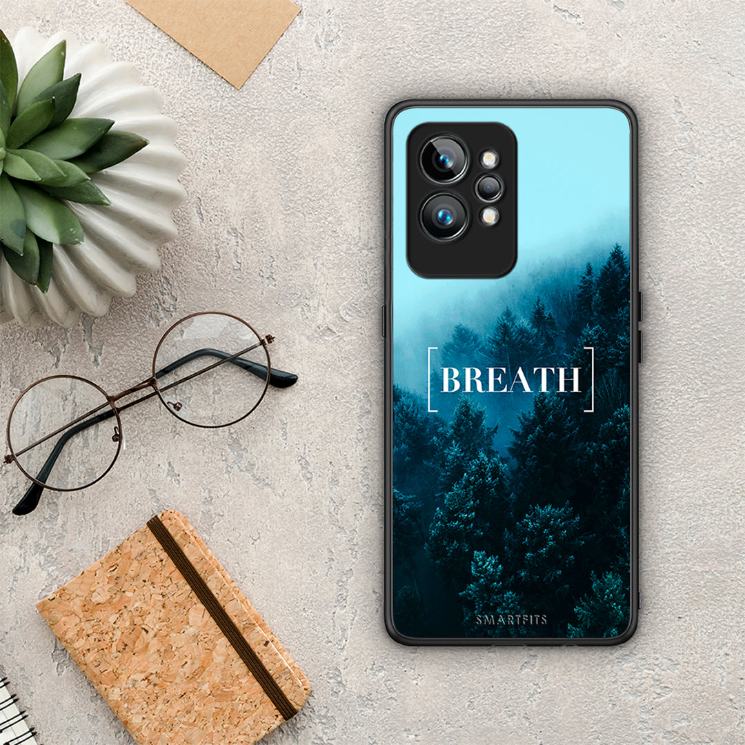 Θήκη Realme GT2 Pro Quote Breath από τη Smartfits με σχέδιο στο πίσω μέρος και μαύρο περίβλημα | Realme GT2 Pro Quote Breath Case with Colorful Back and Black Bezels