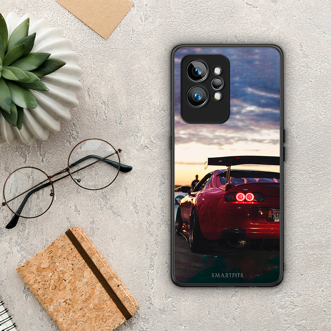 Θήκη Realme GT2 Pro Racing Supra από τη Smartfits με σχέδιο στο πίσω μέρος και μαύρο περίβλημα | Realme GT2 Pro Racing Supra Case with Colorful Back and Black Bezels