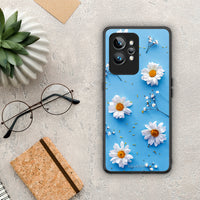 Thumbnail for Θήκη Realme GT2 Pro Real Daisies από τη Smartfits με σχέδιο στο πίσω μέρος και μαύρο περίβλημα | Realme GT2 Pro Real Daisies Case with Colorful Back and Black Bezels