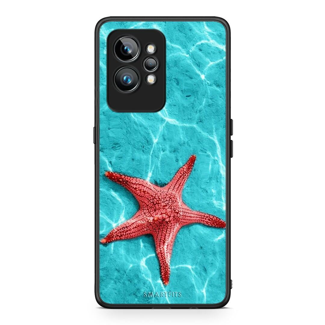 Θήκη Realme GT2 Pro Red Starfish από τη Smartfits με σχέδιο στο πίσω μέρος και μαύρο περίβλημα | Realme GT2 Pro Red Starfish Case with Colorful Back and Black Bezels