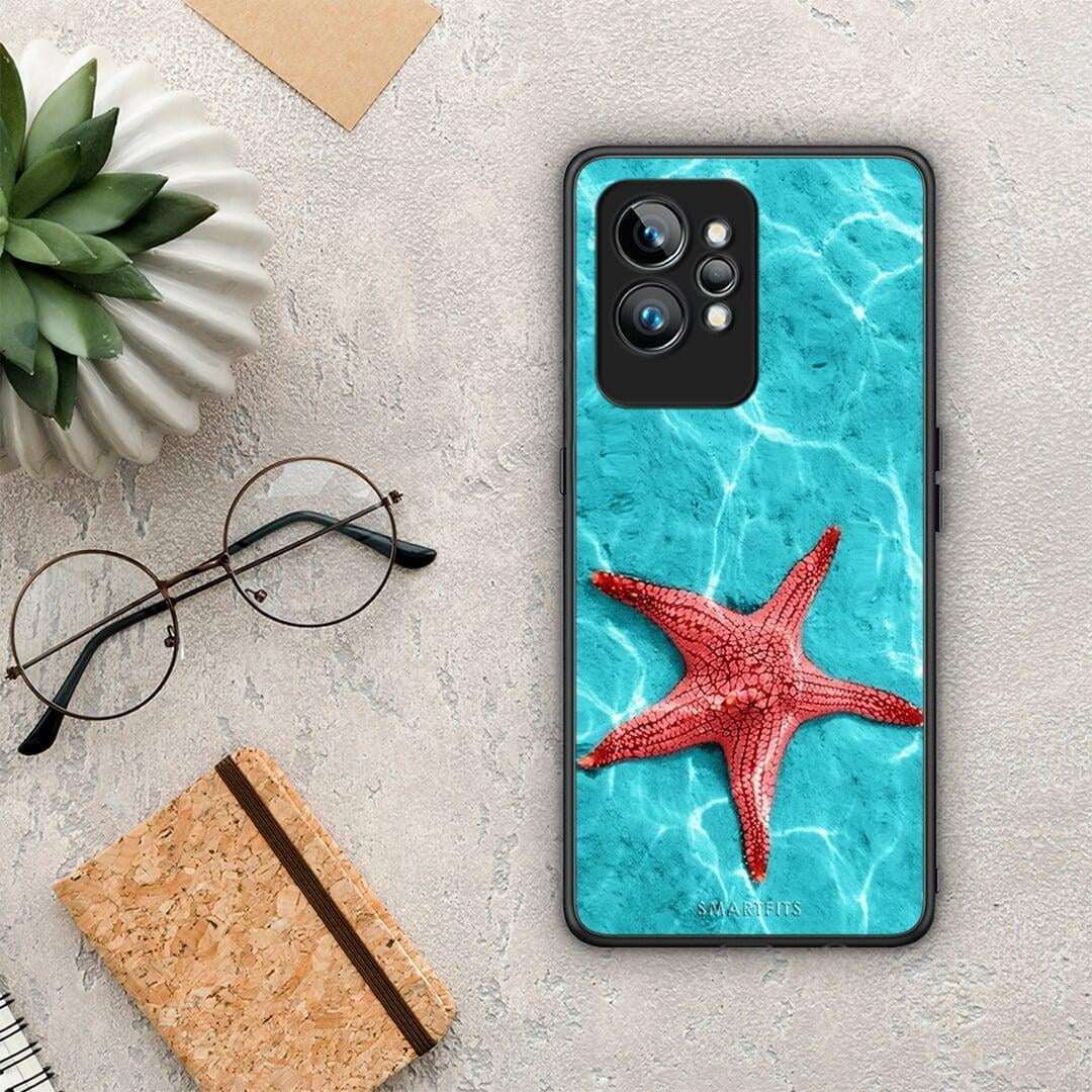 Θήκη Realme GT2 Pro Red Starfish από τη Smartfits με σχέδιο στο πίσω μέρος και μαύρο περίβλημα | Realme GT2 Pro Red Starfish Case with Colorful Back and Black Bezels