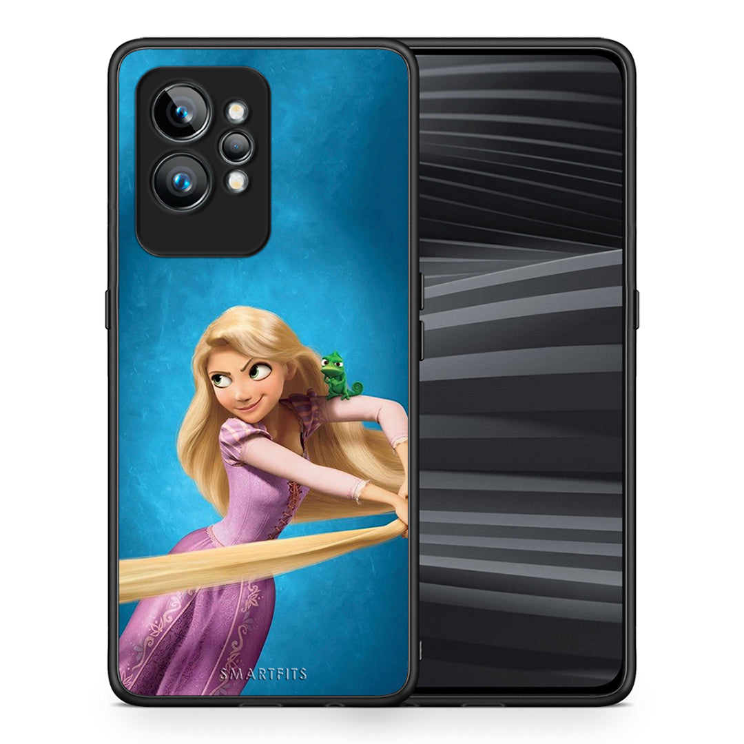 Θήκη Realme GT2 Pro Tangled 2 από τη Smartfits με σχέδιο στο πίσω μέρος και μαύρο περίβλημα | Realme GT2 Pro Tangled 2 Case with Colorful Back and Black Bezels