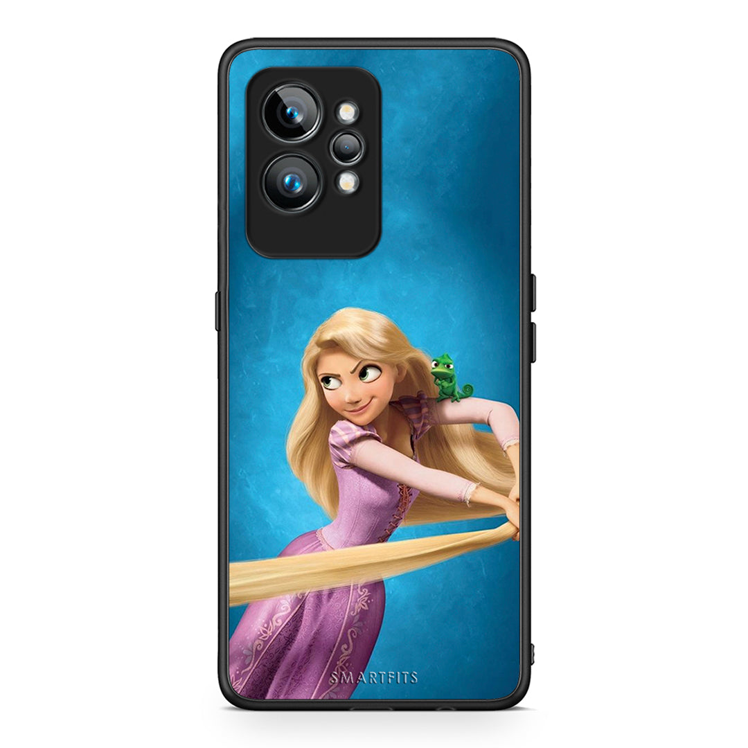 Θήκη Realme GT2 Pro Tangled 2 από τη Smartfits με σχέδιο στο πίσω μέρος και μαύρο περίβλημα | Realme GT2 Pro Tangled 2 Case with Colorful Back and Black Bezels