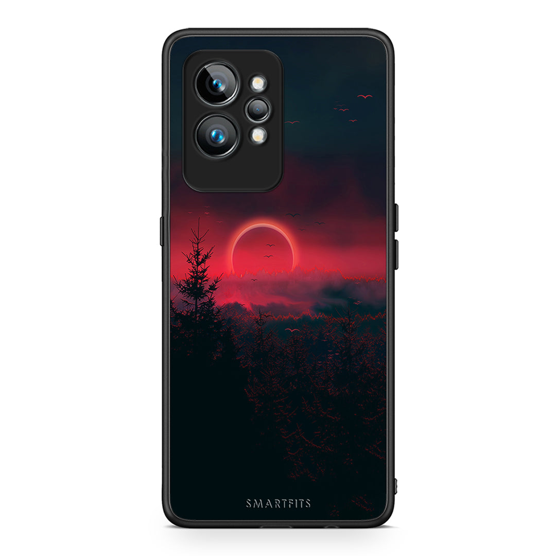 Θήκη Realme GT2 Pro Tropic Sunset από τη Smartfits με σχέδιο στο πίσω μέρος και μαύρο περίβλημα | Realme GT2 Pro Tropic Sunset Case with Colorful Back and Black Bezels