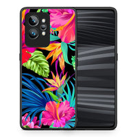 Thumbnail for Θήκη Realme GT2 Pro Tropical Flowers από τη Smartfits με σχέδιο στο πίσω μέρος και μαύρο περίβλημα | Realme GT2 Pro Tropical Flowers Case with Colorful Back and Black Bezels