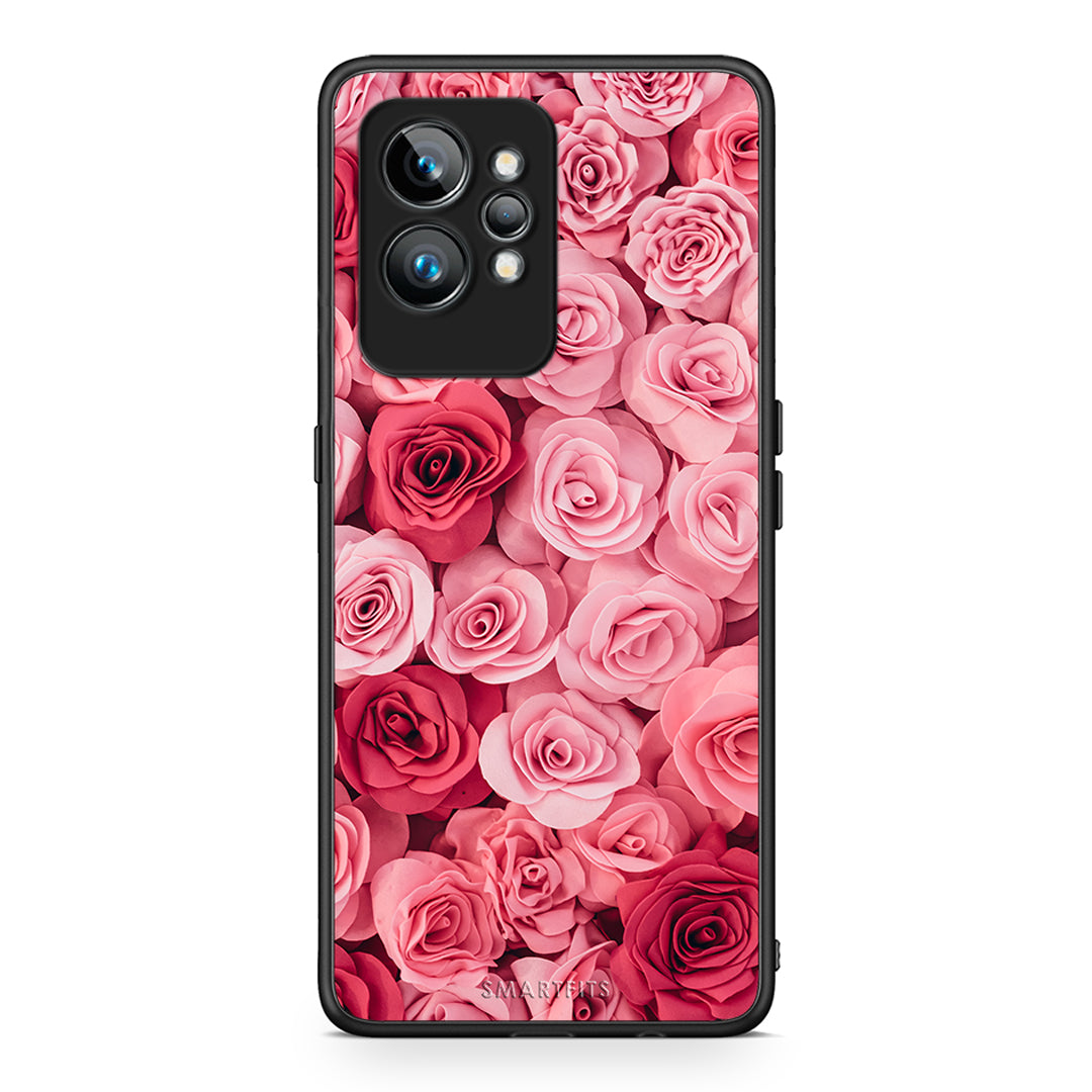 Θήκη Realme GT2 Pro Valentine RoseGarden από τη Smartfits με σχέδιο στο πίσω μέρος και μαύρο περίβλημα | Realme GT2 Pro Valentine RoseGarden Case with Colorful Back and Black Bezels