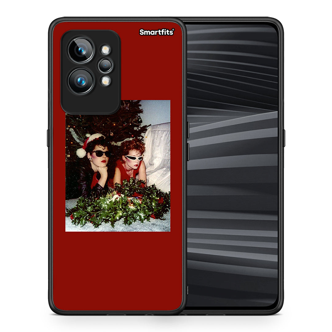 Θήκη Realme GT2 Pro Waiting For Xmas από τη Smartfits με σχέδιο στο πίσω μέρος και μαύρο περίβλημα | Realme GT2 Pro Waiting For Xmas Case with Colorful Back and Black Bezels