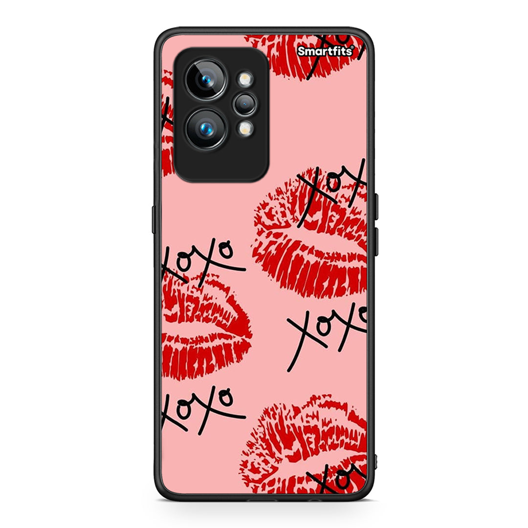 Θήκη Realme GT2 Pro XOXO Lips από τη Smartfits με σχέδιο στο πίσω μέρος και μαύρο περίβλημα | Realme GT2 Pro XOXO Lips Case with Colorful Back and Black Bezels