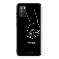 Thumbnail for Samsung A02s Always & Forever 1 Θήκη Αγίου Βαλεντίνου από τη Smartfits με σχέδιο στο πίσω μέρος και μαύρο περίβλημα | Smartphone case with colorful back and black bezels by Smartfits