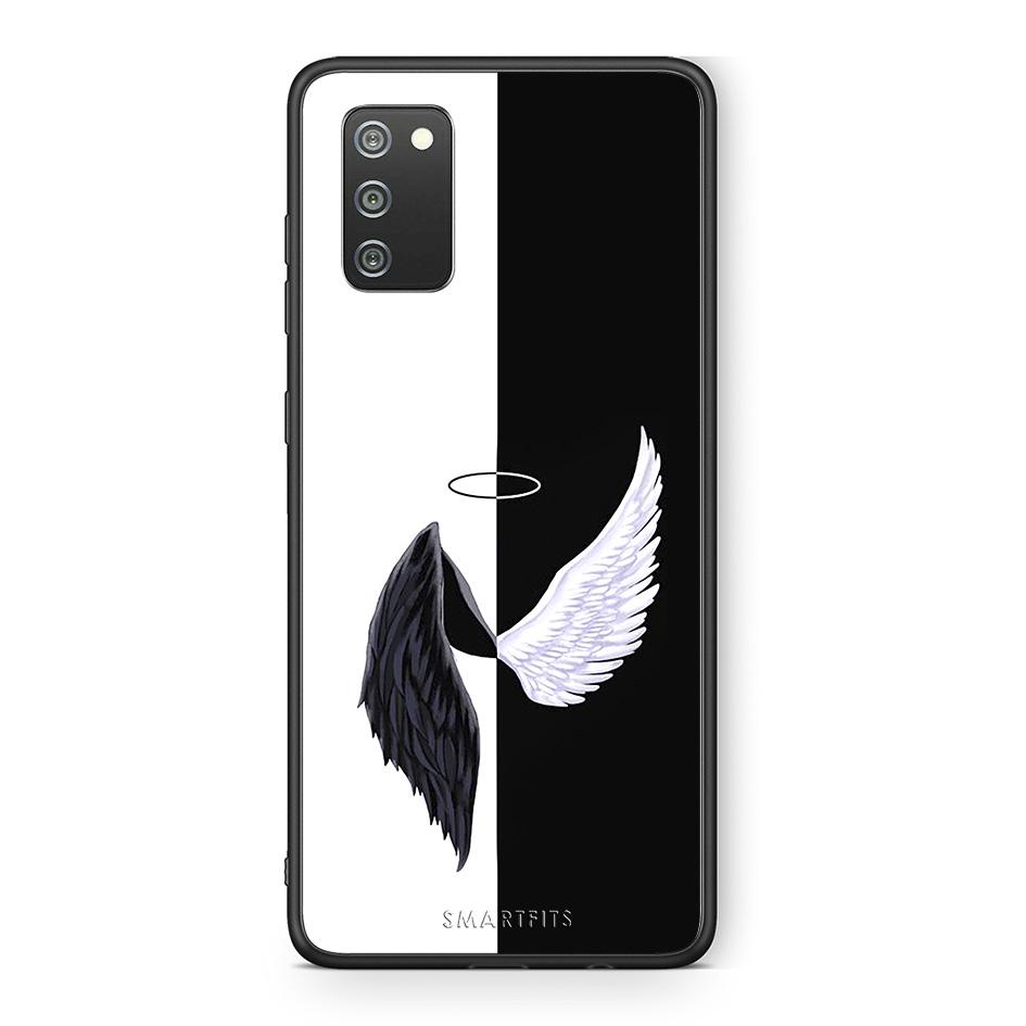 Samsung A02s Angels Demons θήκη από τη Smartfits με σχέδιο στο πίσω μέρος και μαύρο περίβλημα | Smartphone case with colorful back and black bezels by Smartfits