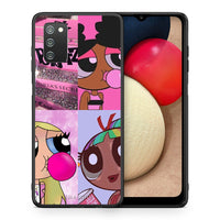 Thumbnail for Θήκη Αγίου Βαλεντίνου Samsung A02s Bubble Girls από τη Smartfits με σχέδιο στο πίσω μέρος και μαύρο περίβλημα | Samsung A02s Bubble Girls case with colorful back and black bezels