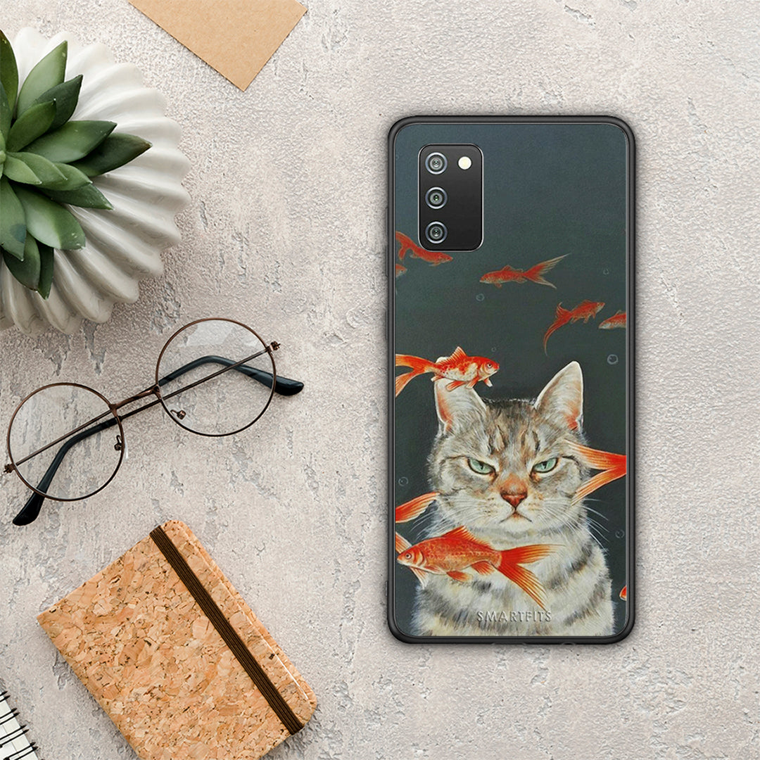 Cat Goldfish - Samsung Galaxy A02s / M02s / F02s case