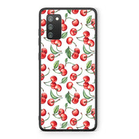Thumbnail for Samsung A02s Cherry Summer θήκη από τη Smartfits με σχέδιο στο πίσω μέρος και μαύρο περίβλημα | Smartphone case with colorful back and black bezels by Smartfits