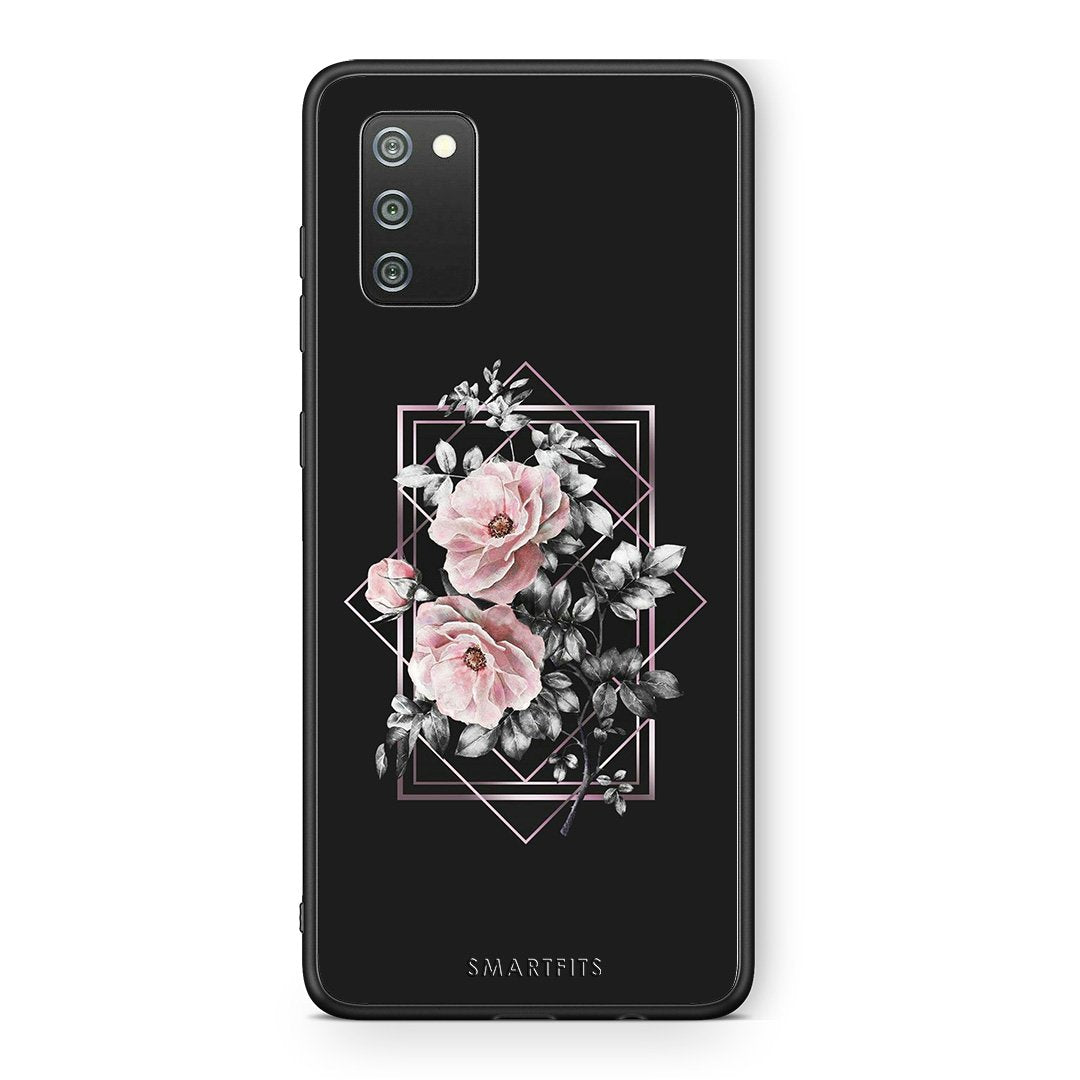 4 - Samsung A02s Frame Flower case, cover, bumper