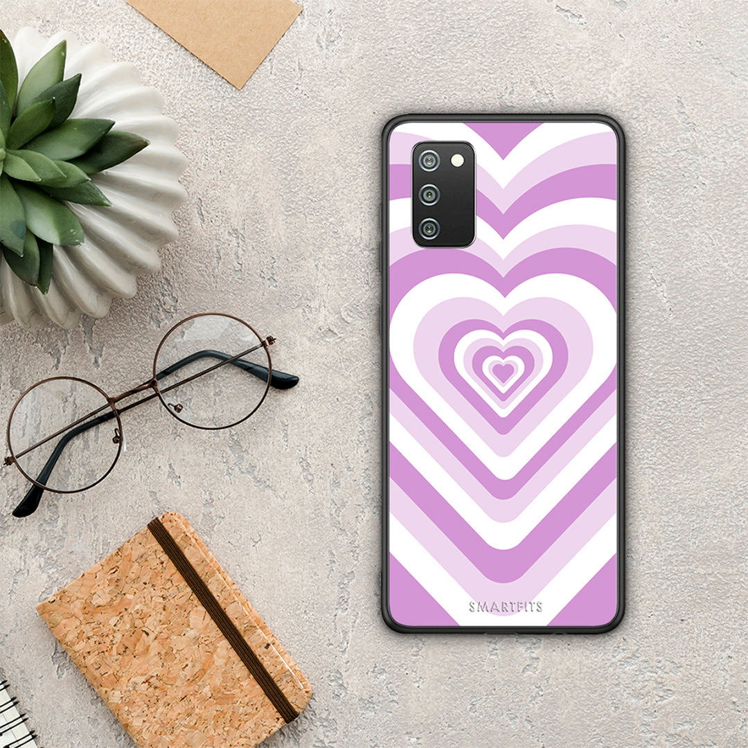 Lilac Hearts - Samsung Galaxy A02s / M02s / F02s θήκη