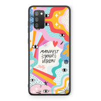 Thumbnail for Samsung A02s Manifest Your Vision θήκη από τη Smartfits με σχέδιο στο πίσω μέρος και μαύρο περίβλημα | Smartphone case with colorful back and black bezels by Smartfits