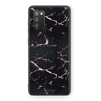 Thumbnail for 4 - Samsung A02s Black Rosegold Marble case, cover, bumper