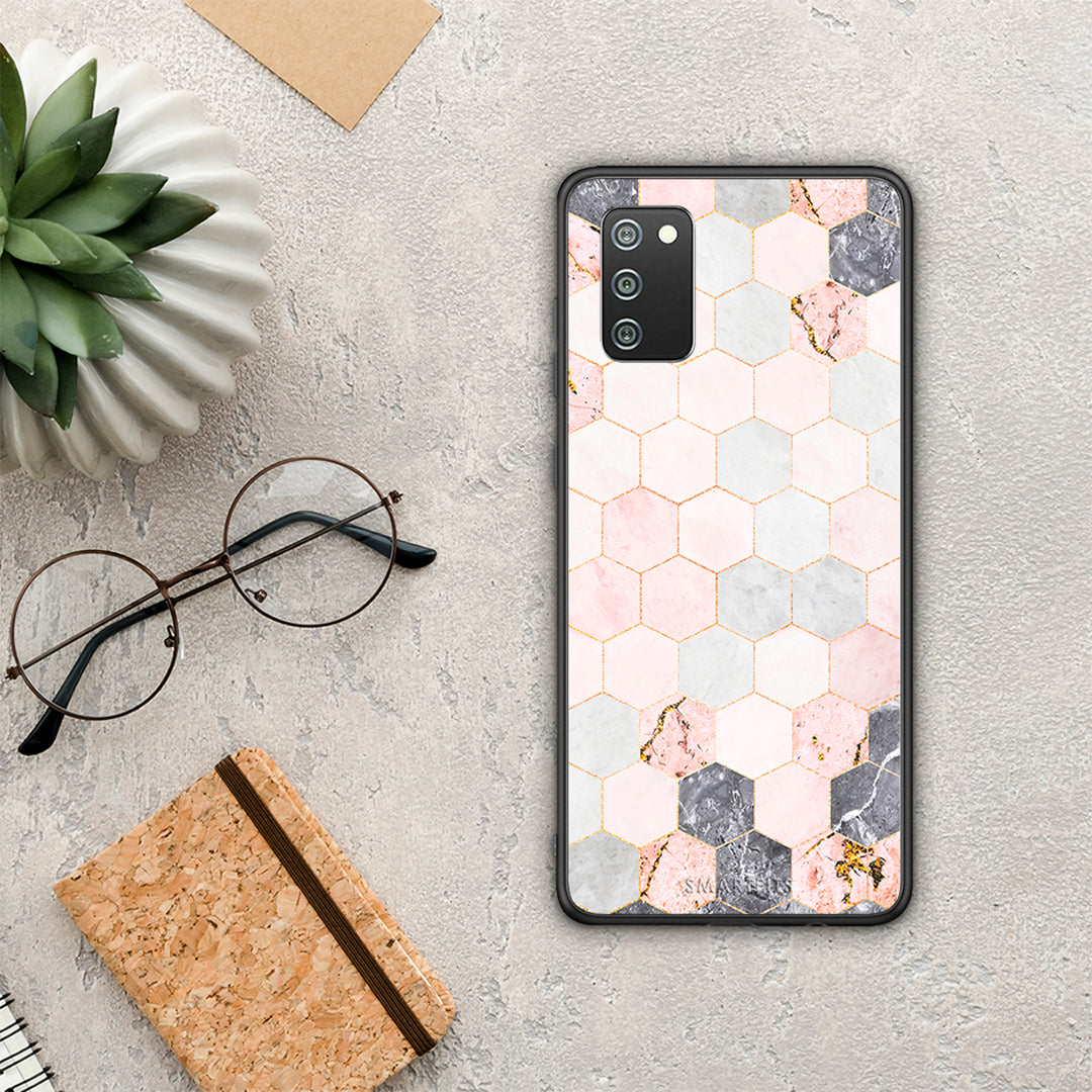 Marble Hexagon Pink - Samsung Galaxy A02s / M02s / F02s case