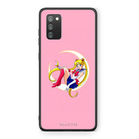 Thumbnail for Samsung A02s Moon Girl θήκη από τη Smartfits με σχέδιο στο πίσω μέρος και μαύρο περίβλημα | Smartphone case with colorful back and black bezels by Smartfits