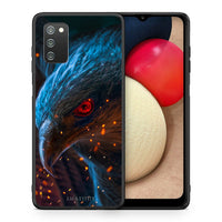 Thumbnail for Θήκη Samsung A02s Eagle PopArt από τη Smartfits με σχέδιο στο πίσω μέρος και μαύρο περίβλημα | Samsung A02s Eagle PopArt case with colorful back and black bezels