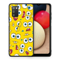 Thumbnail for Θήκη Samsung A02s Sponge PopArt από τη Smartfits με σχέδιο στο πίσω μέρος και μαύρο περίβλημα | Samsung A02s Sponge PopArt case with colorful back and black bezels