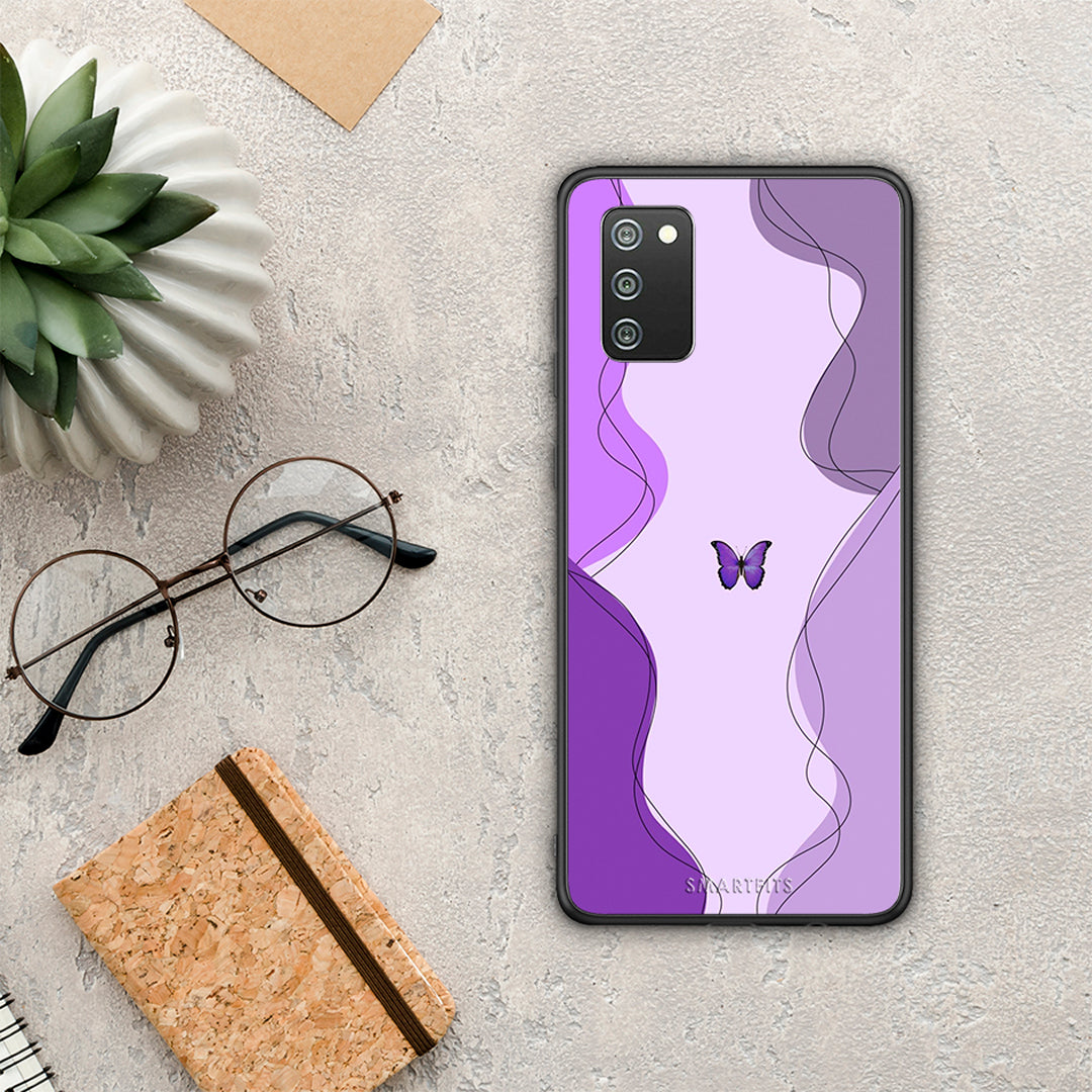 Purple Mariposa - Samsung Galaxy A02S / M02S / F02S case