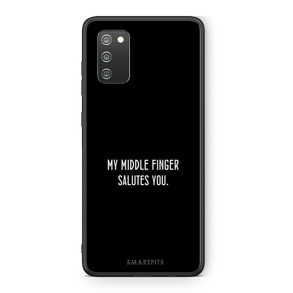 Samsung A02s Salute θήκη από τη Smartfits με σχέδιο στο πίσω μέρος και μαύρο περίβλημα | Smartphone case with colorful back and black bezels by Smartfits