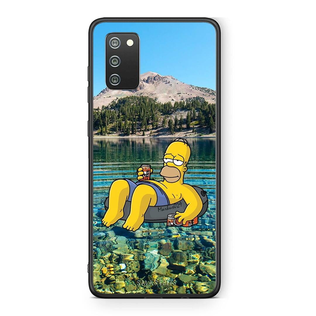 Samsung A02s Summer Happiness Θήκη από τη Smartfits με σχέδιο στο πίσω μέρος και μαύρο περίβλημα | Smartphone case with colorful back and black bezels by Smartfits