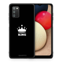 Thumbnail for Θήκη Samsung A02s King Valentine από τη Smartfits με σχέδιο στο πίσω μέρος και μαύρο περίβλημα | Samsung A02s King Valentine case with colorful back and black bezels