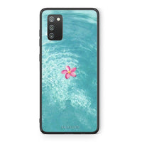 Thumbnail for Samsung A02s Water Flower Θήκη από τη Smartfits με σχέδιο στο πίσω μέρος και μαύρο περίβλημα | Smartphone case with colorful back and black bezels by Smartfits