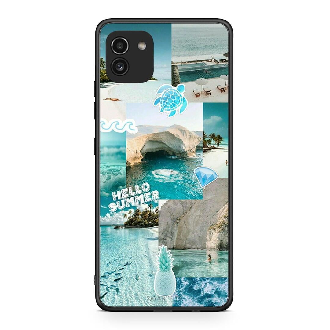 Samsung A03 Aesthetic Summer Θήκη από τη Smartfits με σχέδιο στο πίσω μέρος και μαύρο περίβλημα | Smartphone case with colorful back and black bezels by Smartfits