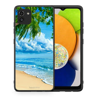 Thumbnail for Θήκη Samsung A03 Beautiful Beach από τη Smartfits με σχέδιο στο πίσω μέρος και μαύρο περίβλημα | Samsung A03 Beautiful Beach case with colorful back and black bezels