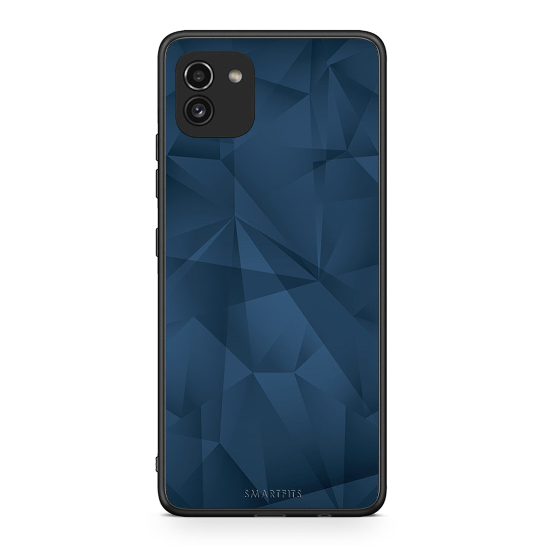 39 - Samsung A03 Blue Abstract Geometric case, cover, bumper