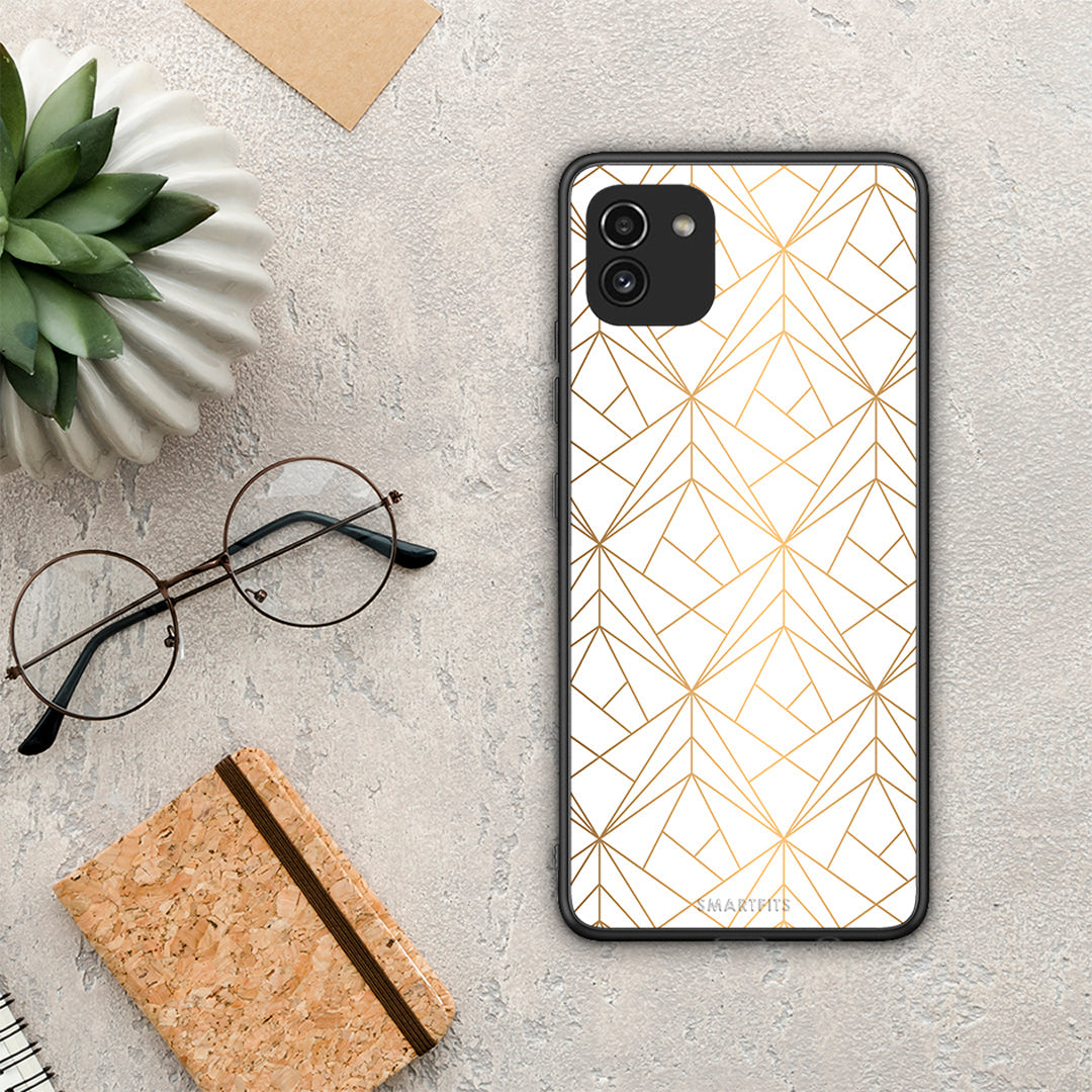 Geometric Luxury White - Samsung Galaxy A03