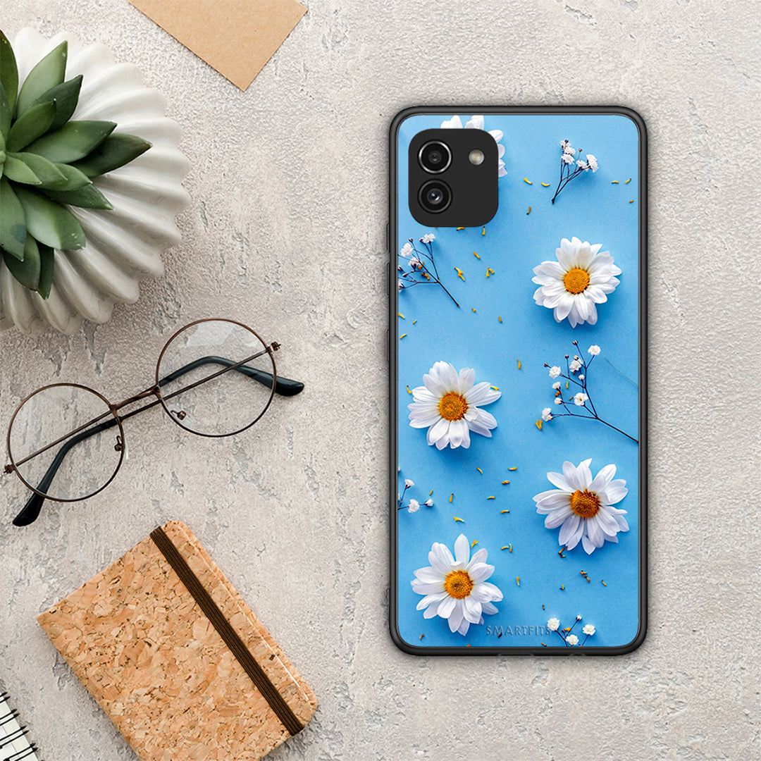 Real Daisies - Samsung Galaxy A03 case