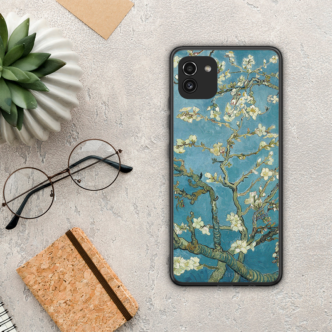 White Blossoms - Samsung Galaxy A03 case