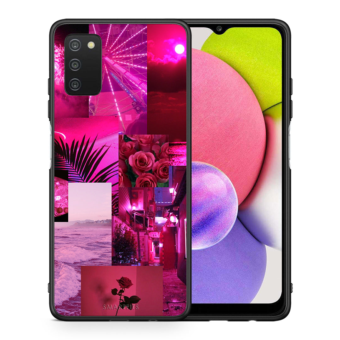 Collage Red Roses - Samsung Galaxy A03S case