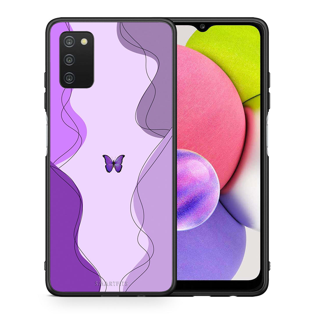 Purple Mariposa - Samsung Galaxy A03S case