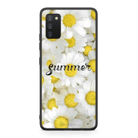 Thumbnail for Samsung A03s Summer Daisies Θήκη από τη Smartfits με σχέδιο στο πίσω μέρος και μαύρο περίβλημα | Smartphone case with colorful back and black bezels by Smartfits