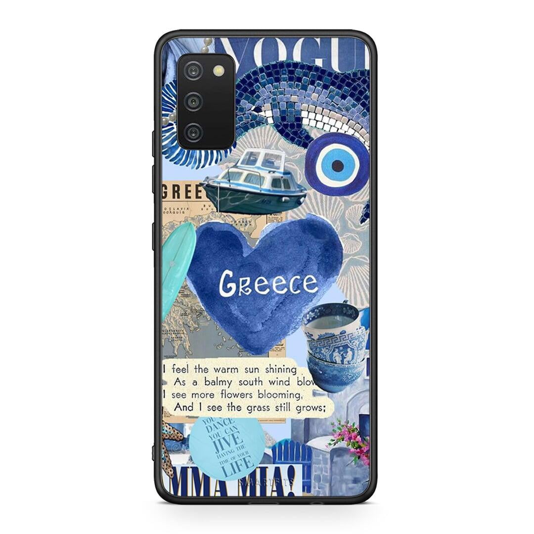 Samsung A03s Summer In Greece Θήκη από τη Smartfits με σχέδιο στο πίσω μέρος και μαύρο περίβλημα | Smartphone case with colorful back and black bezels by Smartfits