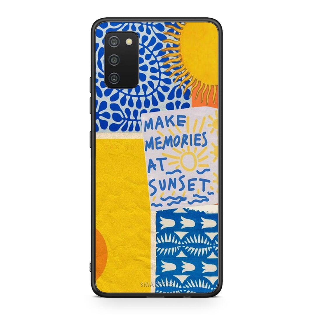 Samsung A03s Sunset Memories Θήκη από τη Smartfits με σχέδιο στο πίσω μέρος και μαύρο περίβλημα | Smartphone case with colorful back and black bezels by Smartfits