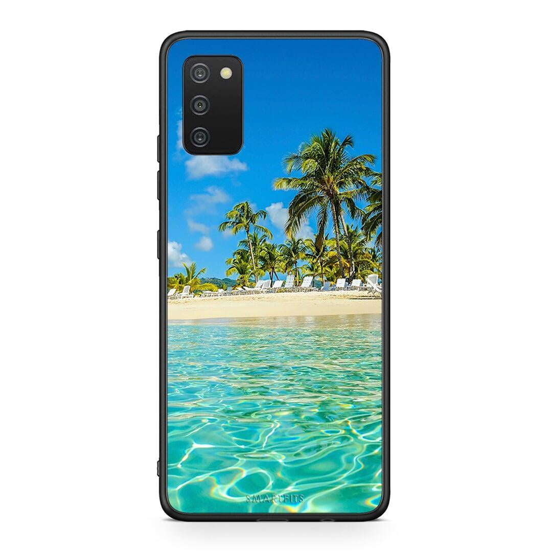 Samsung A03s Tropical Vibes Θήκη από τη Smartfits με σχέδιο στο πίσω μέρος και μαύρο περίβλημα | Smartphone case with colorful back and black bezels by Smartfits
