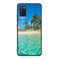 Thumbnail for Samsung A03s Tropical Vibes Θήκη από τη Smartfits με σχέδιο στο πίσω μέρος και μαύρο περίβλημα | Smartphone case with colorful back and black bezels by Smartfits