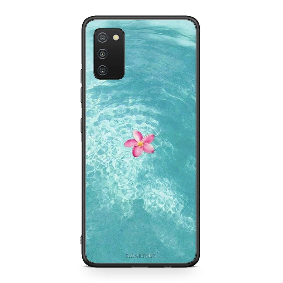 Samsung A03s Water Flower Θήκη από τη Smartfits με σχέδιο στο πίσω μέρος και μαύρο περίβλημα | Smartphone case with colorful back and black bezels by Smartfits