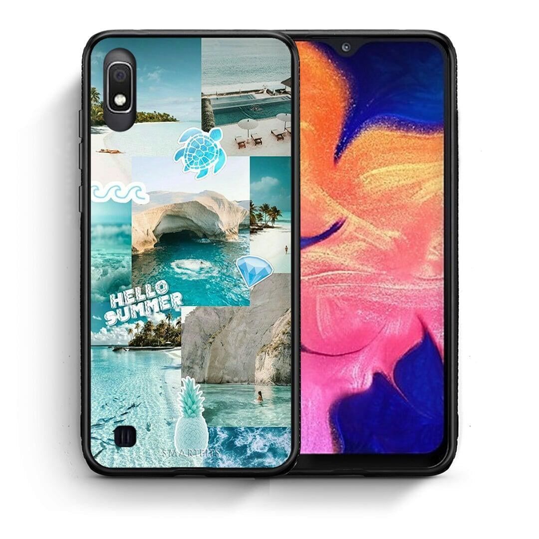 Θήκη Samsung A10 Aesthetic Summer από τη Smartfits με σχέδιο στο πίσω μέρος και μαύρο περίβλημα | Samsung A10 Aesthetic Summer case with colorful back and black bezels