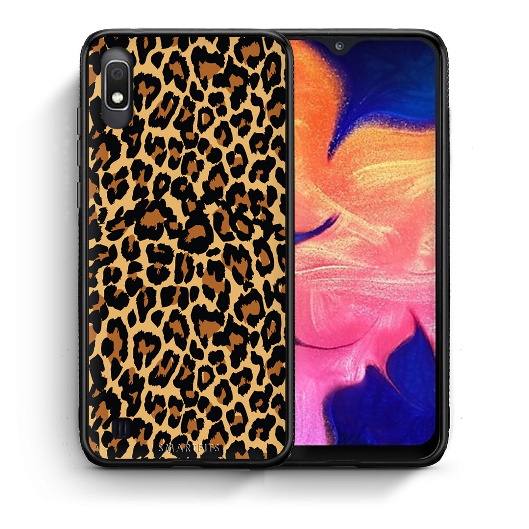 Θήκη Samsung A10 Leopard Animal από τη Smartfits με σχέδιο στο πίσω μέρος και μαύρο περίβλημα | Samsung A10 Leopard Animal case with colorful back and black bezels