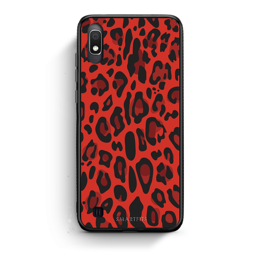 4 - Samsung A10 Red Leopard Animal case, cover, bumper